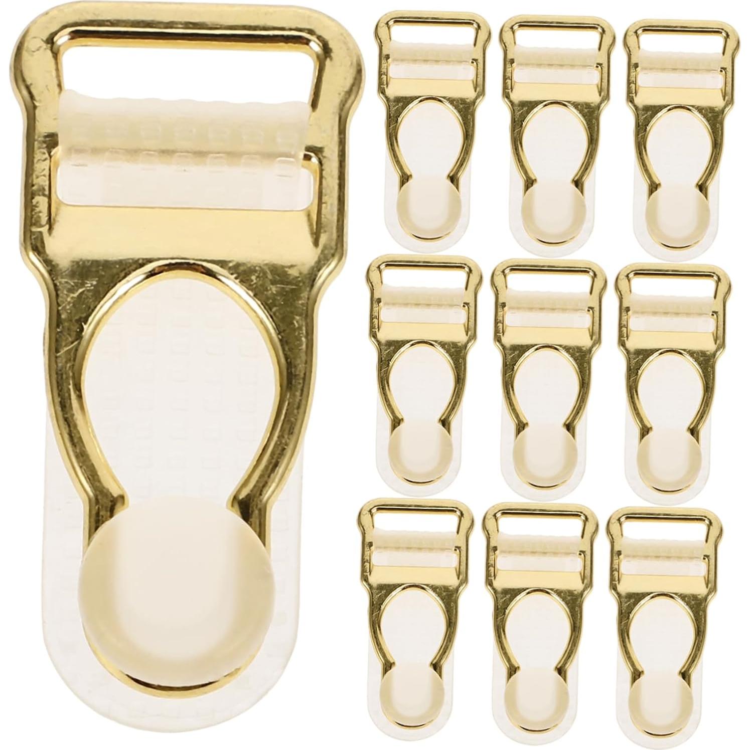 DOITOOL 10 Hebillas Ajustables para Calcetines Unisex Doradas
