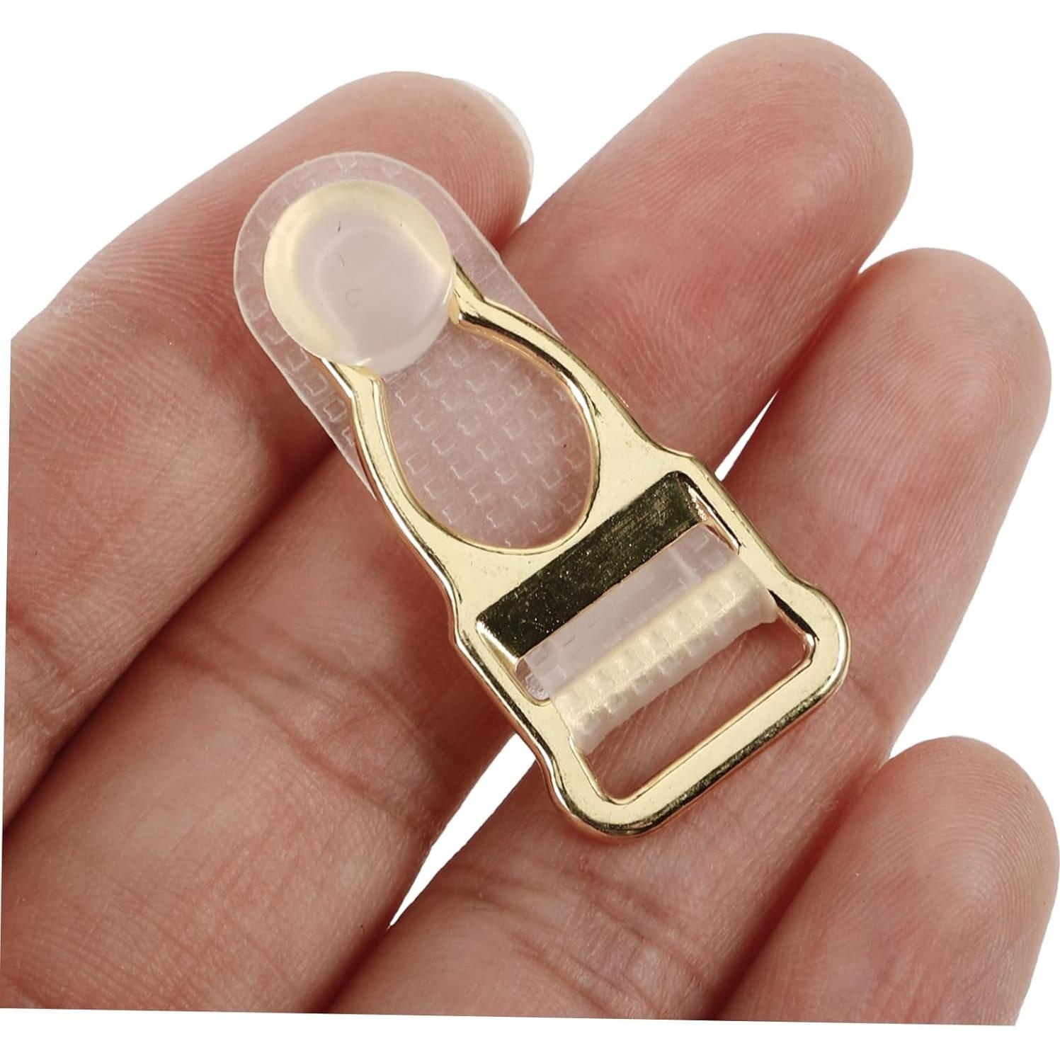 DOITOOL 10 Hebillas Ajustables para Calcetines Unisex Doradas