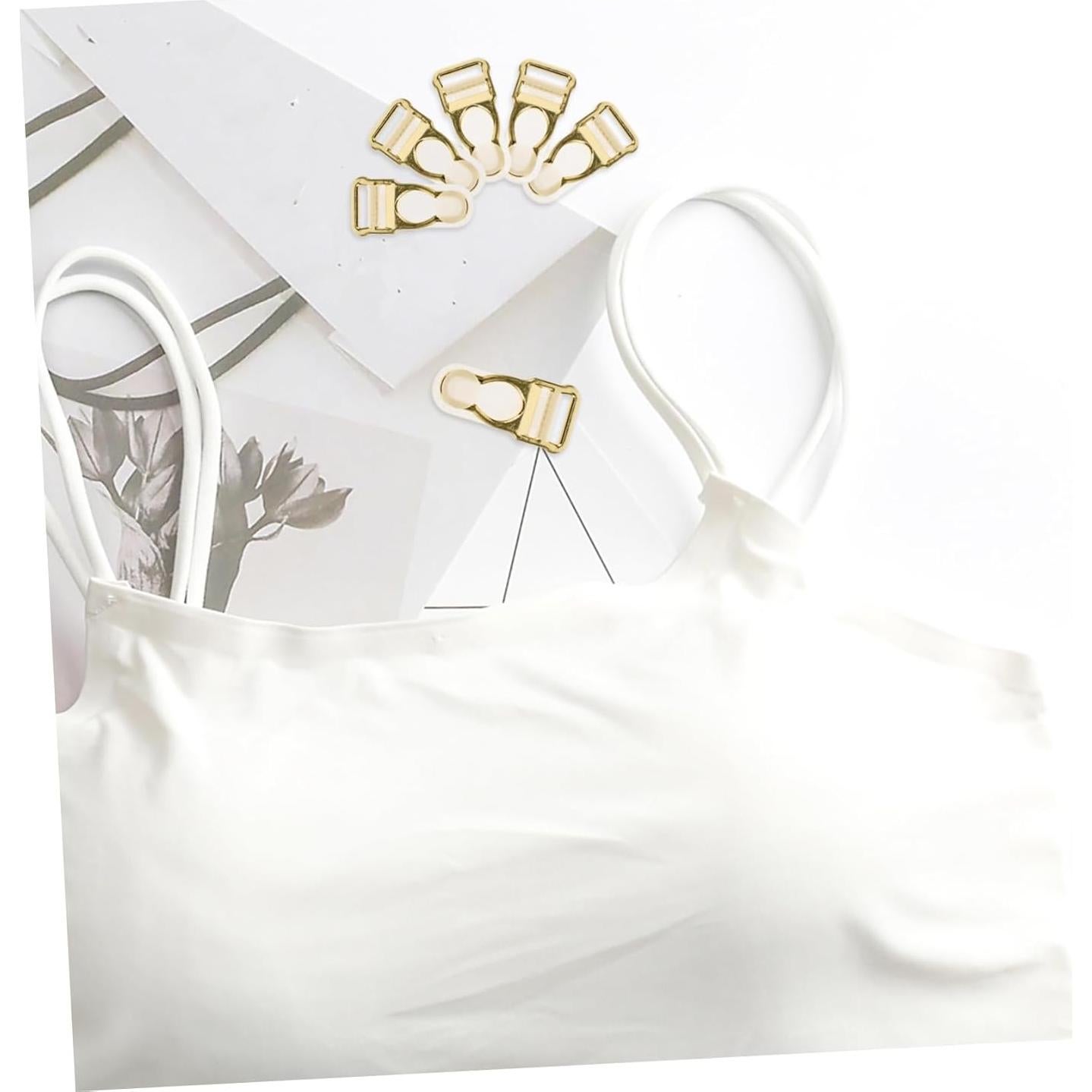 DOITOOL 10 Hebillas Ajustables para Calcetines Unisex Doradas