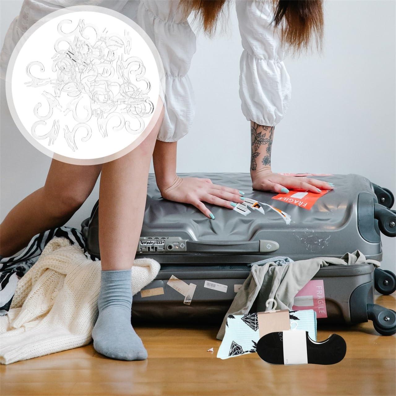 Ganchos de Calcetines de Plástico Didiseaon 300 Pcs Transparente