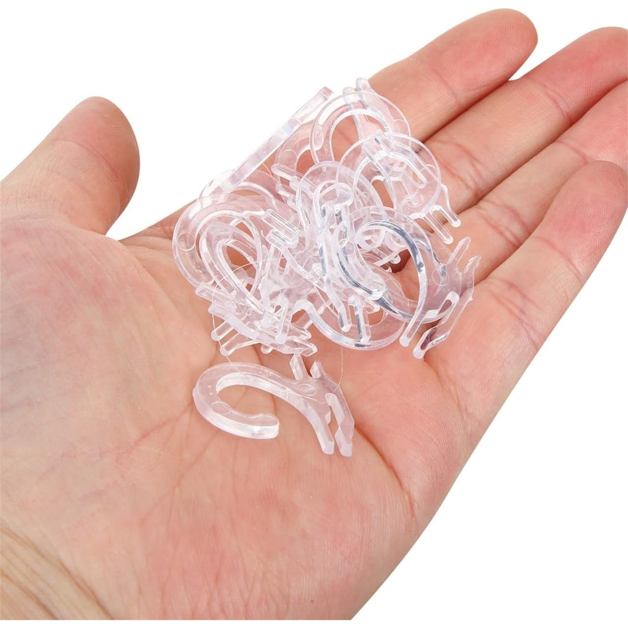 Ganchos de Calcetines de Plástico Didiseaon 300 Pcs Transparente