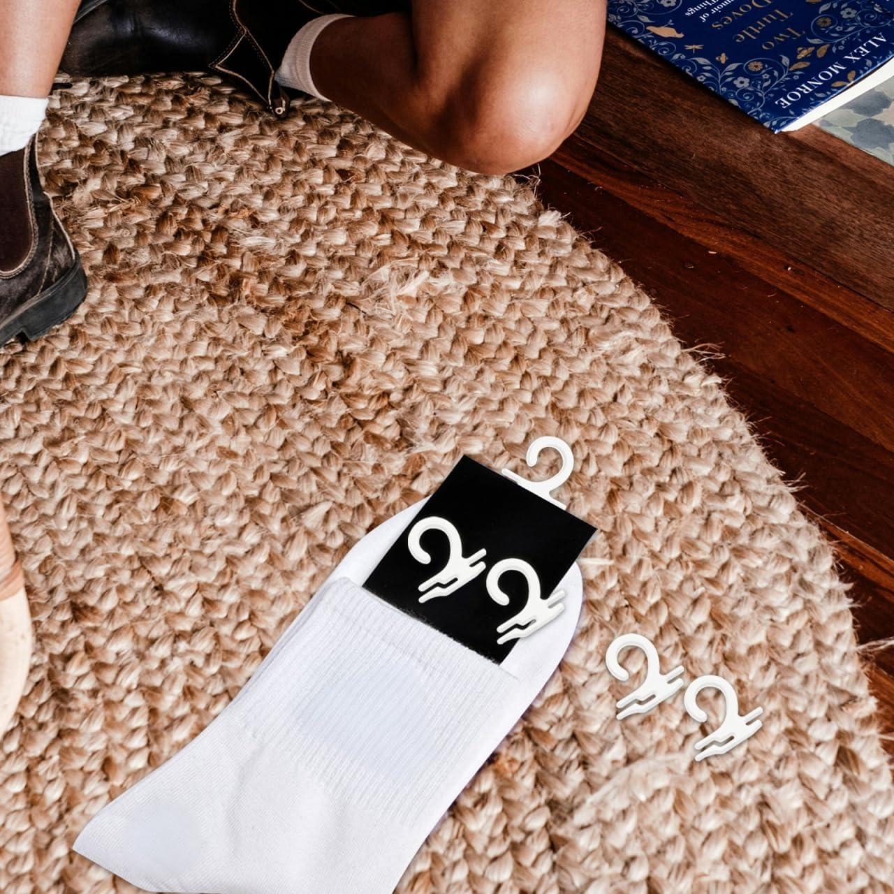 Ganchos de Calcetines de Plástico Didiseaon 300 Pcs Transparente