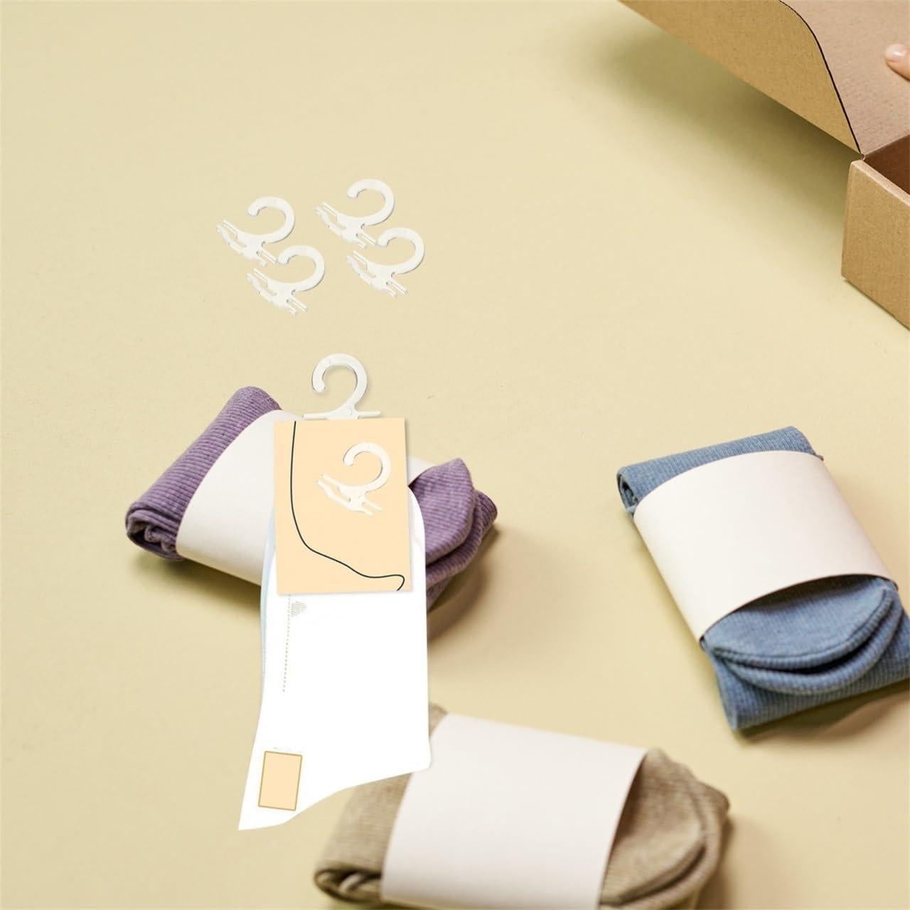 Ganchos de Calcetines de Plástico Didiseaon 300 Pcs Transparente