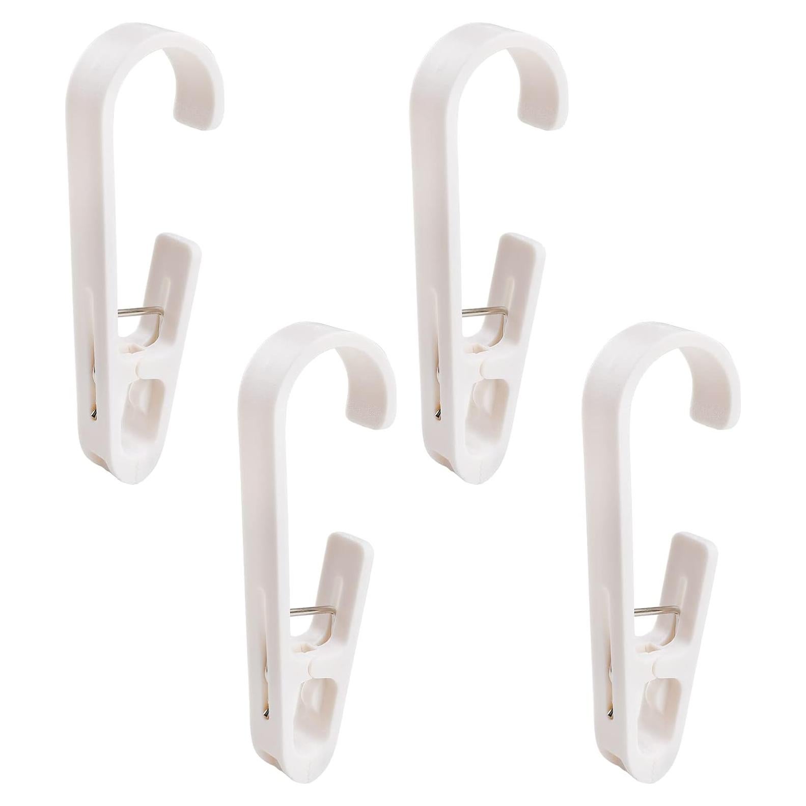 Ganchos de Lavandería con Clips Zickupy 4 Pcs 136g Blanco