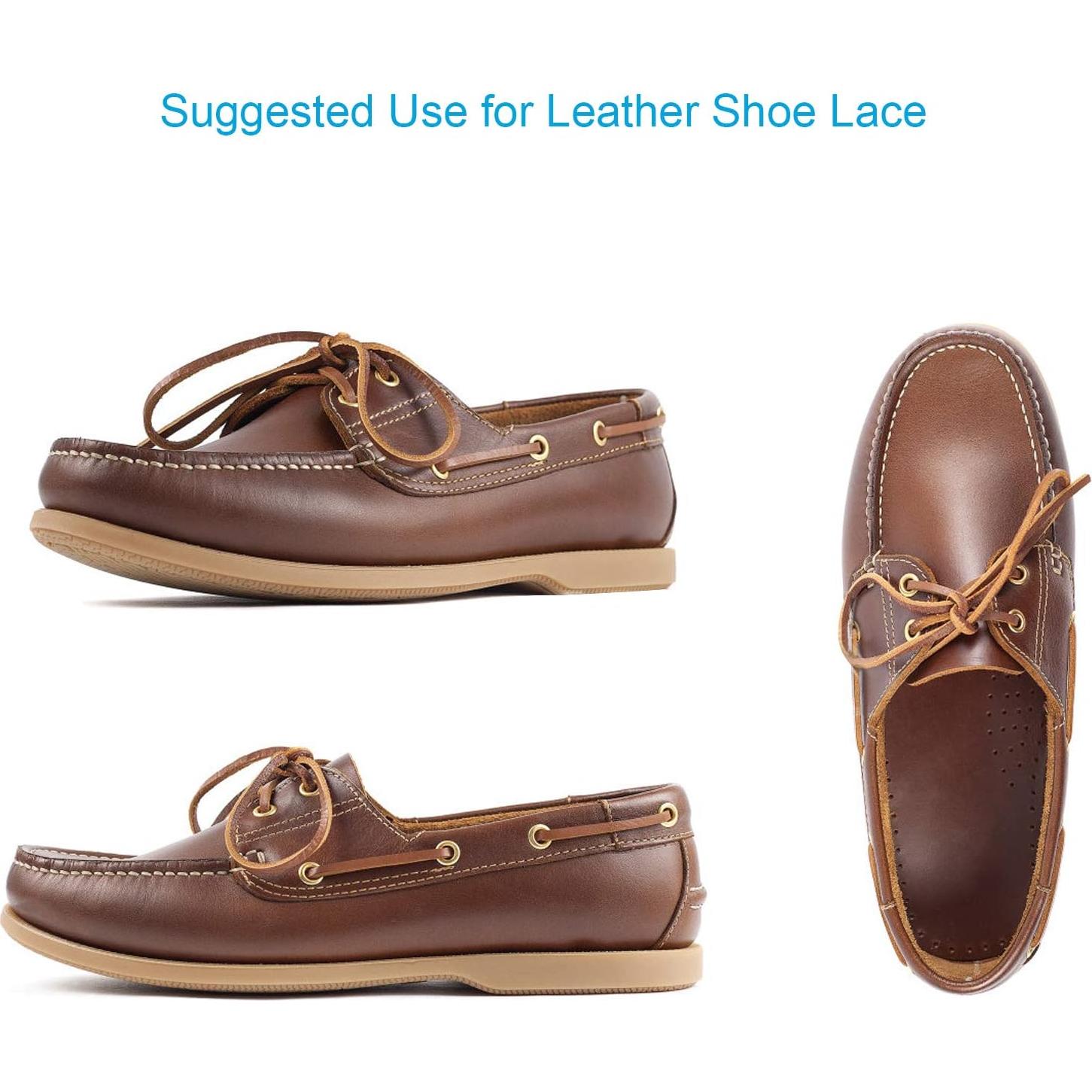 Cordones de Cuero para Botas - 183 cm x 3.2 mm - Marrón