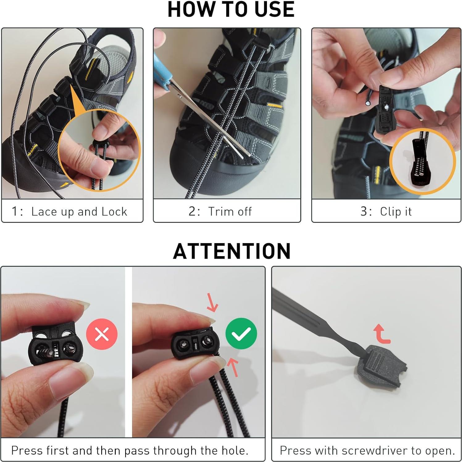 Cintas Elásticas Sin Nudos UamGlsob para Sandalias - Talla Única