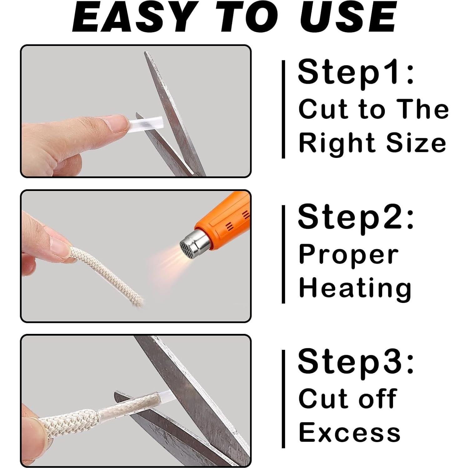 20 Aglets Transparentes para Cordones de Zapatos 6.35 cm