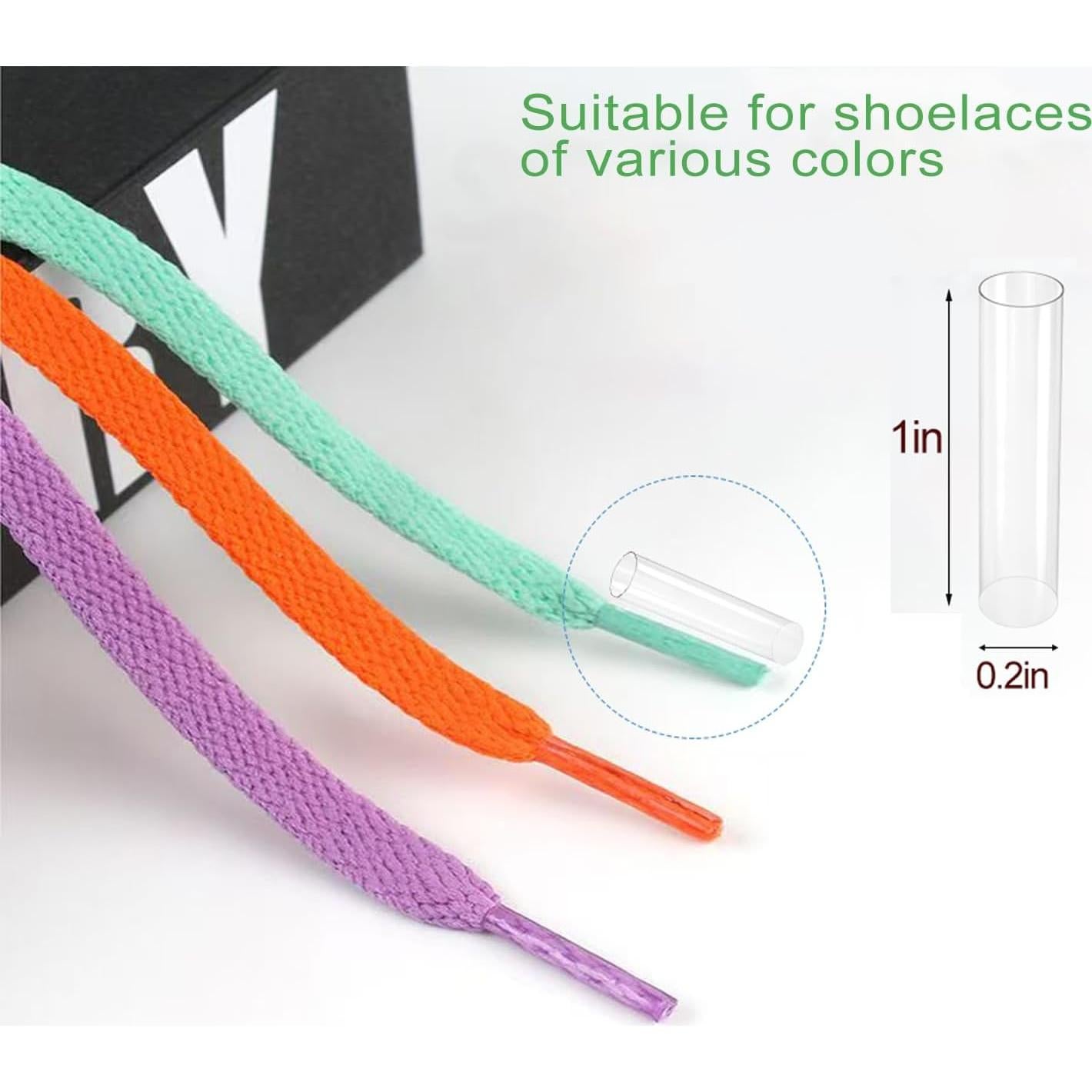 Aglets para Cordones de Zapatillas - 20 Piezas Transparentes