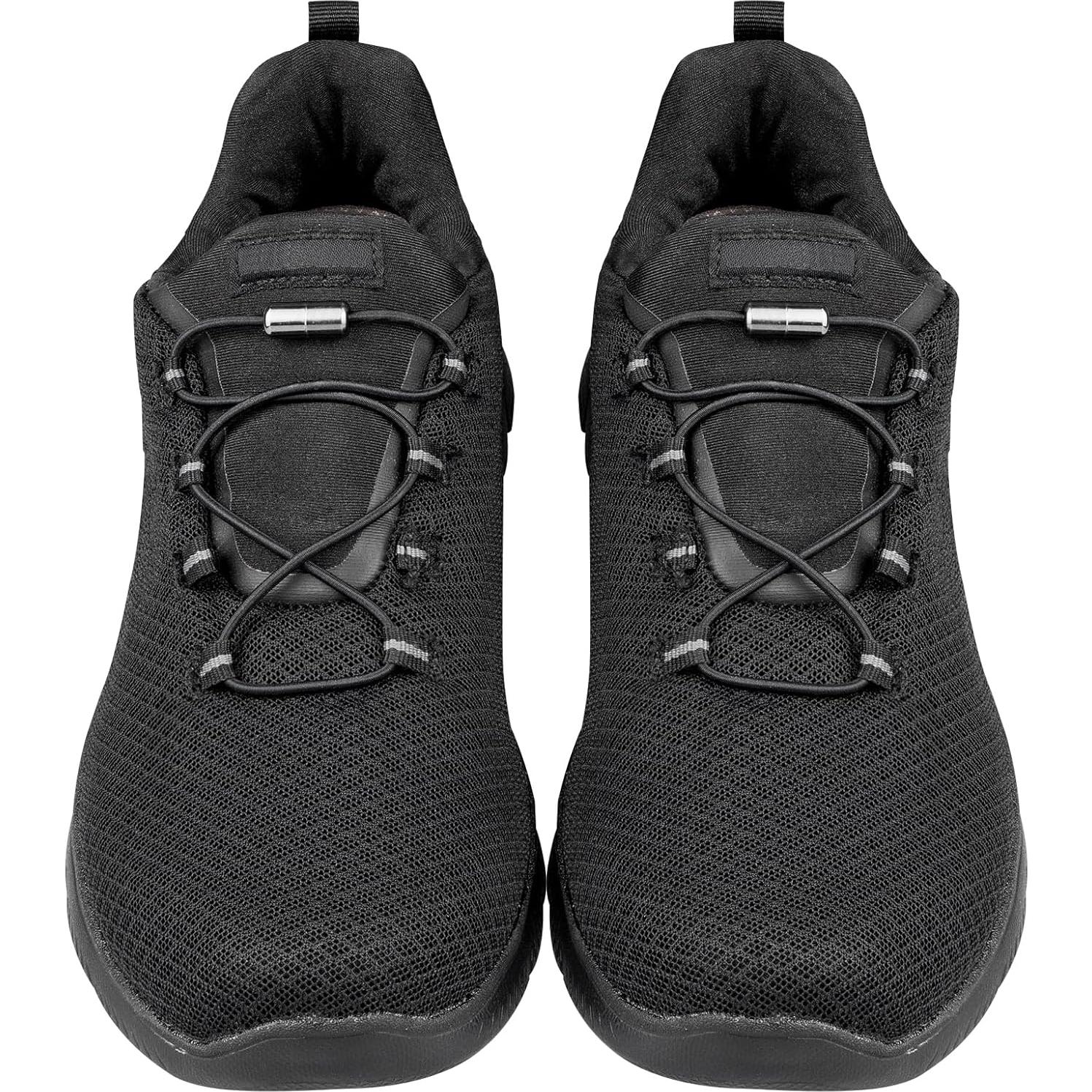 Cordoneras Elásticas Sin Nudos Endoto 96.5cm Negro para Zapatillas