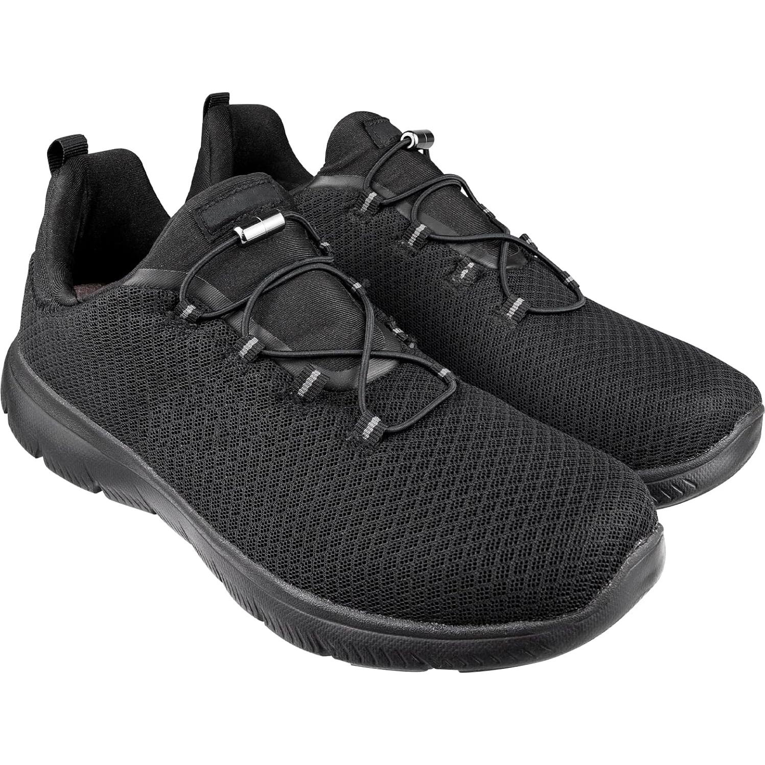 Cordoneras Elásticas Sin Nudos Endoto 96.5cm Negro para Zapatillas