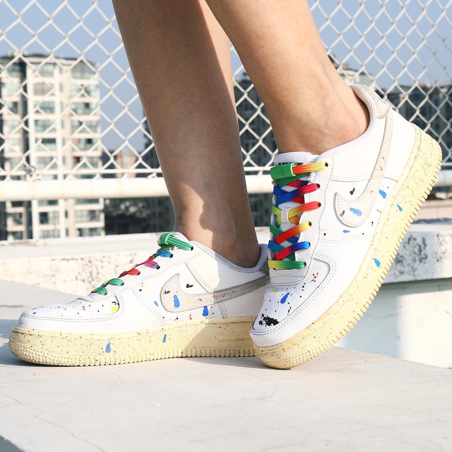 Cuerdas de Zapato Elásticas Aiboxin Sin Nudos - Blanco