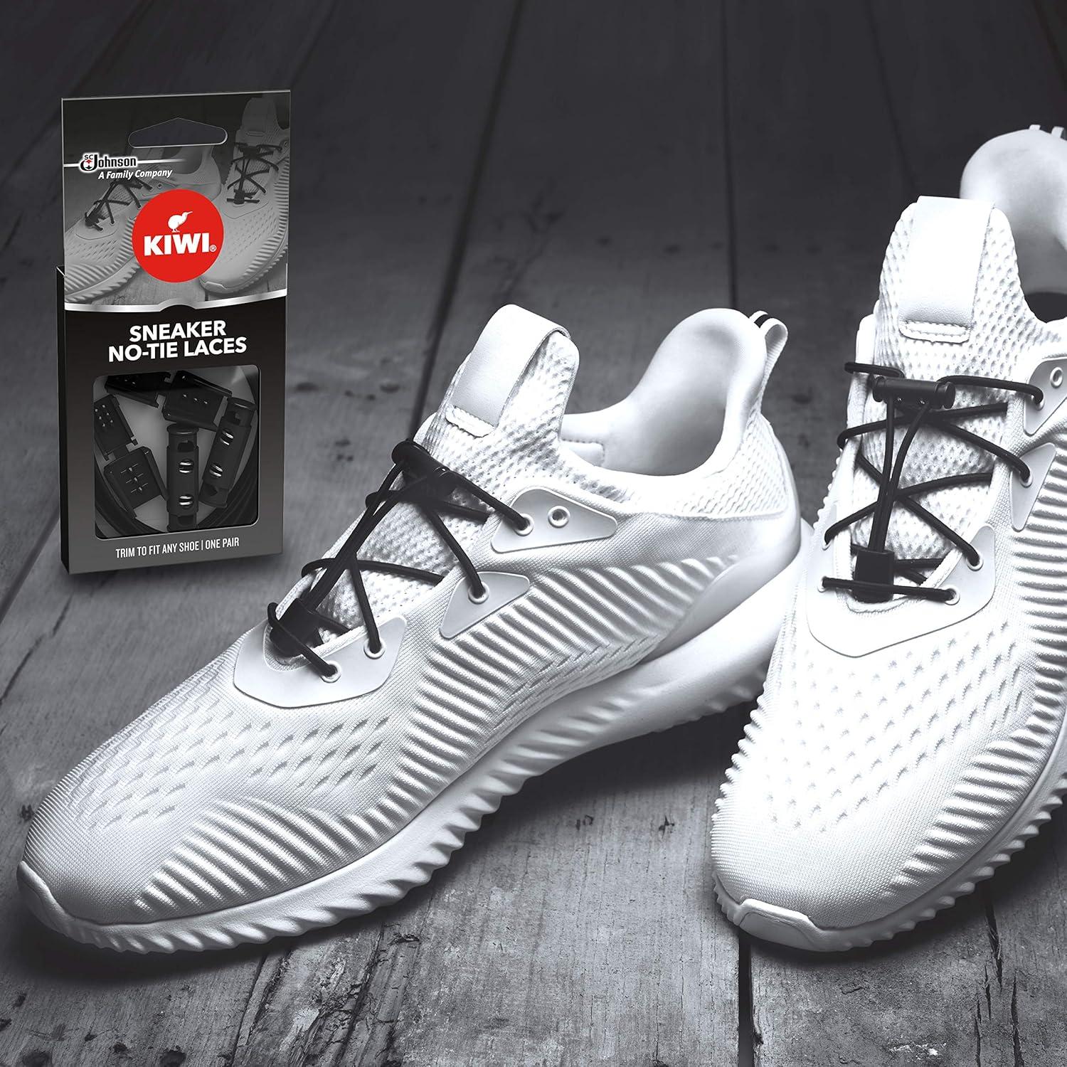 Cordones de zapato sin atar KIWI, Negro, Talla única, 1 par