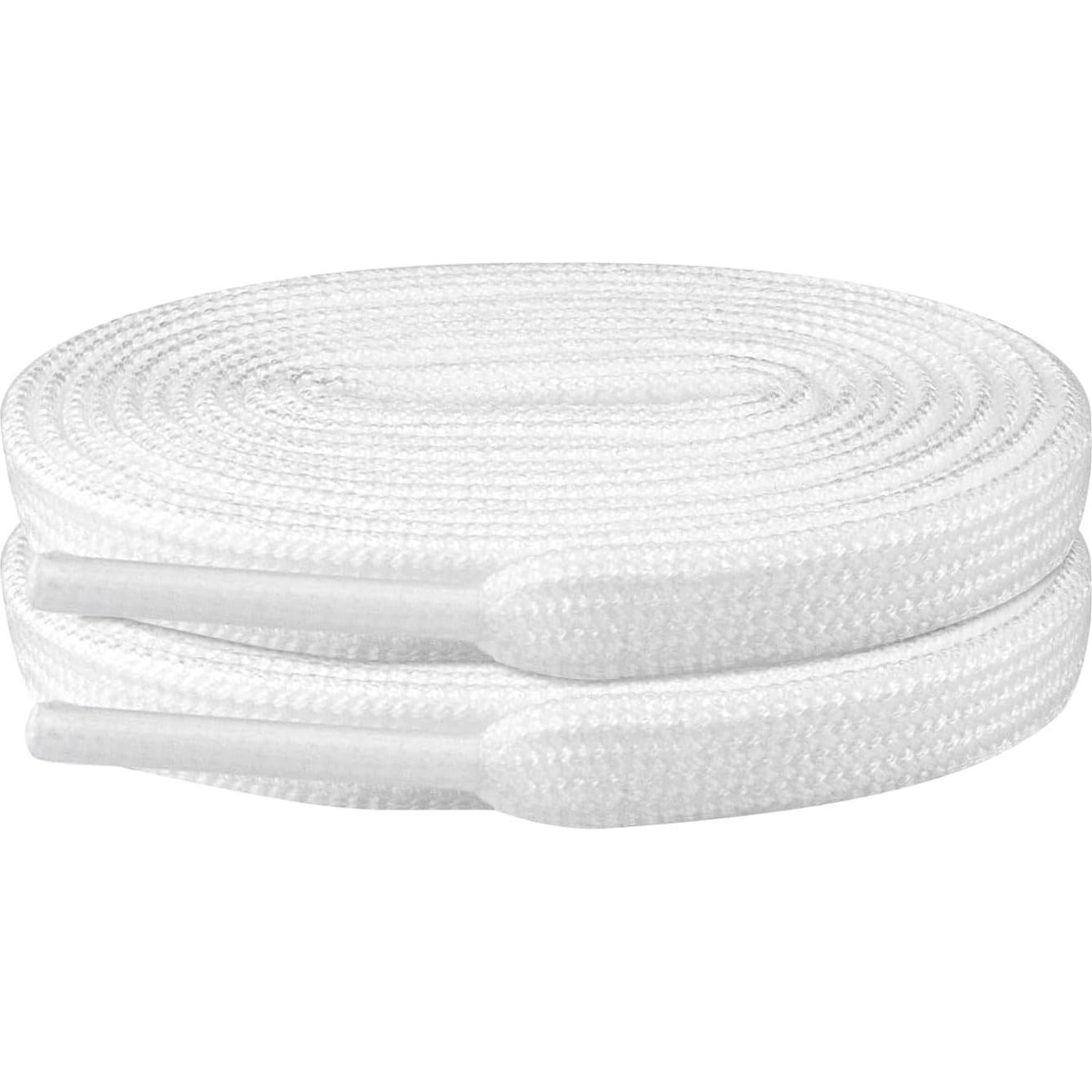 Cordoneras Planas de 8mm para Zapatillas Prada - 139.7cm Blancas