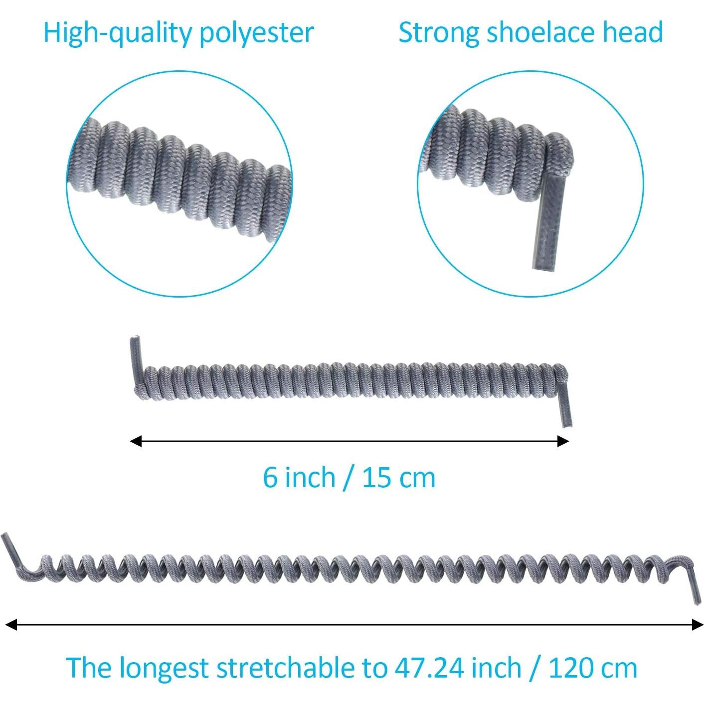 Cordones Elásticos Curly WILLBOND 12 Pares 120 cm Sin Nudos
