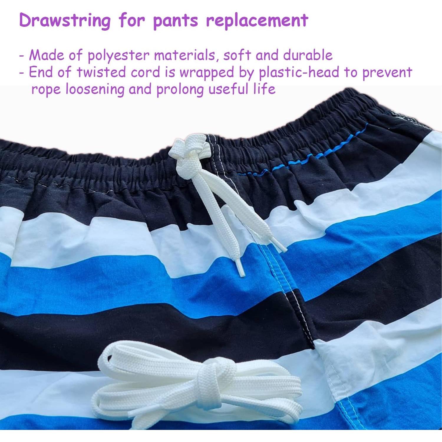 4 Cuerdas Planas de Sudadera Losita 140 cm Negro/Blanco