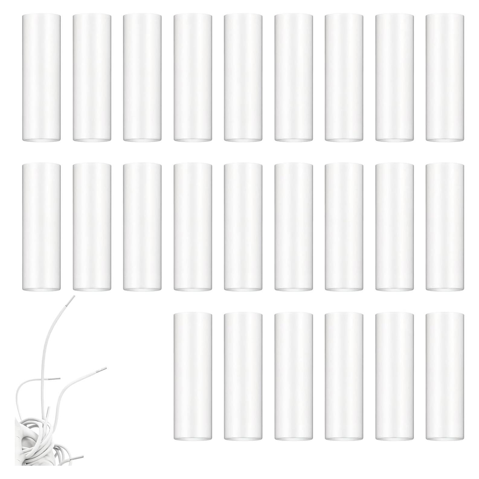 Puntas para Cordones Bremorou 100 Pcs Transparentes 2.5x0.5 cm