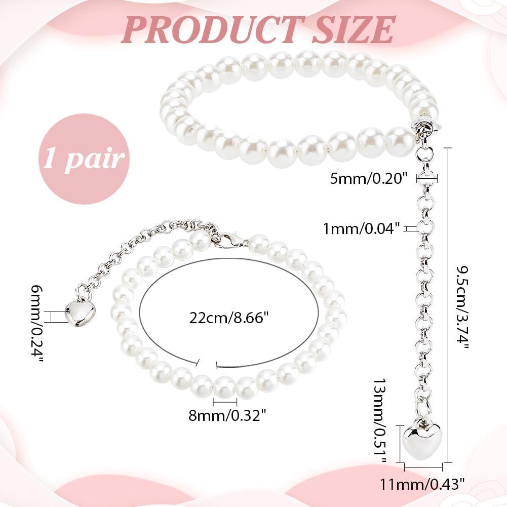 Correas de Zapatos de Tacón Alto PH PandaHall con Perlas - 1 Par