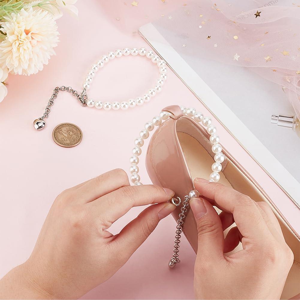Correas de Zapatos de Tacón Alto PH PandaHall con Perlas - 1 Par