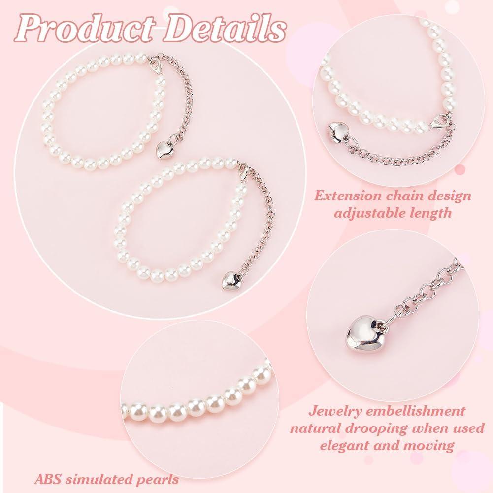 Correas de Zapatos de Tacón Alto PH PandaHall con Perlas - 1 Par