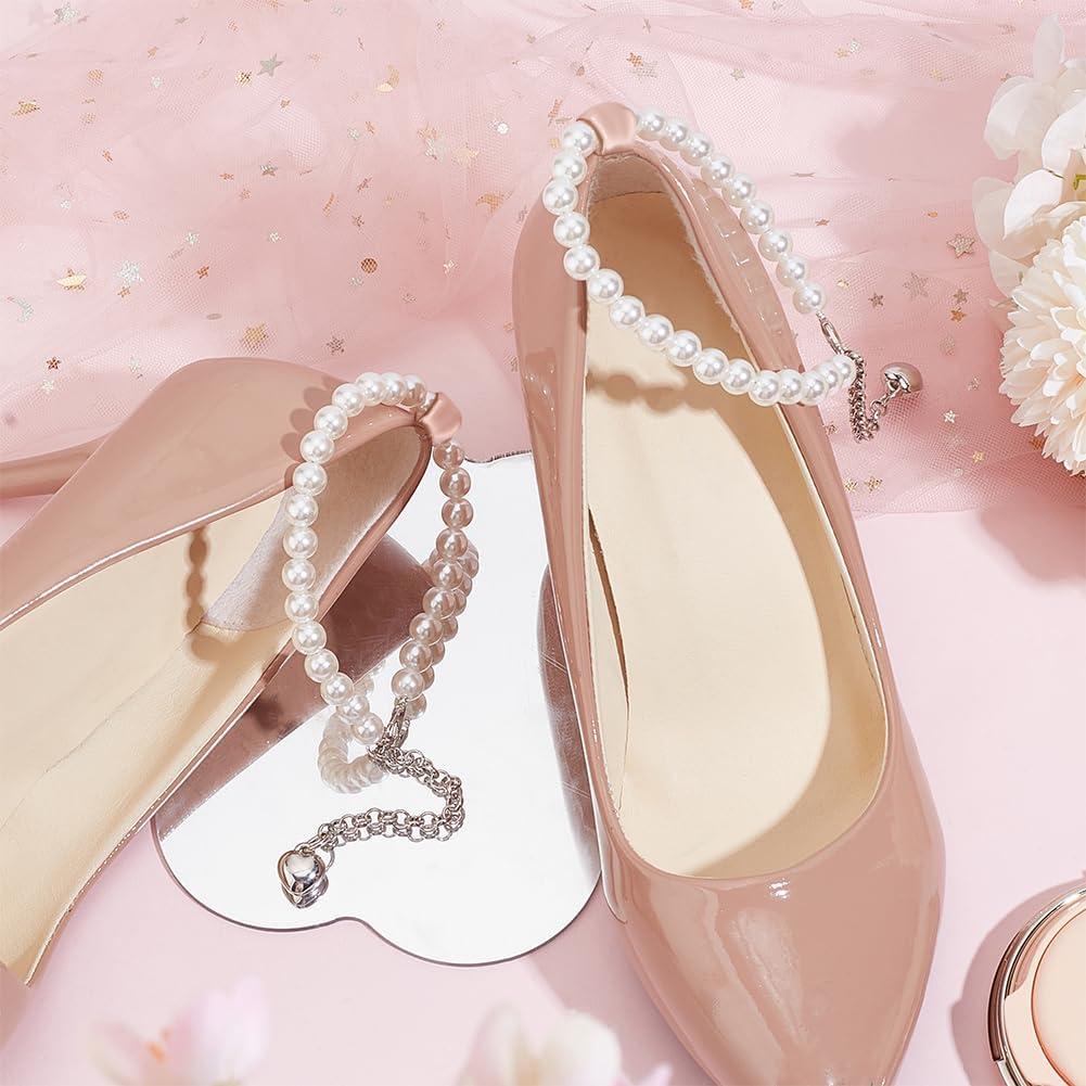 Correas de Zapatos de Tacón Alto PH PandaHall con Perlas - 1 Par