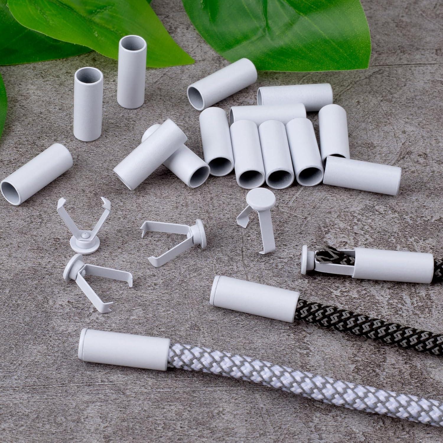 Puntas de Cordones de Aleación PAGOW, 36 Juegos Blancos