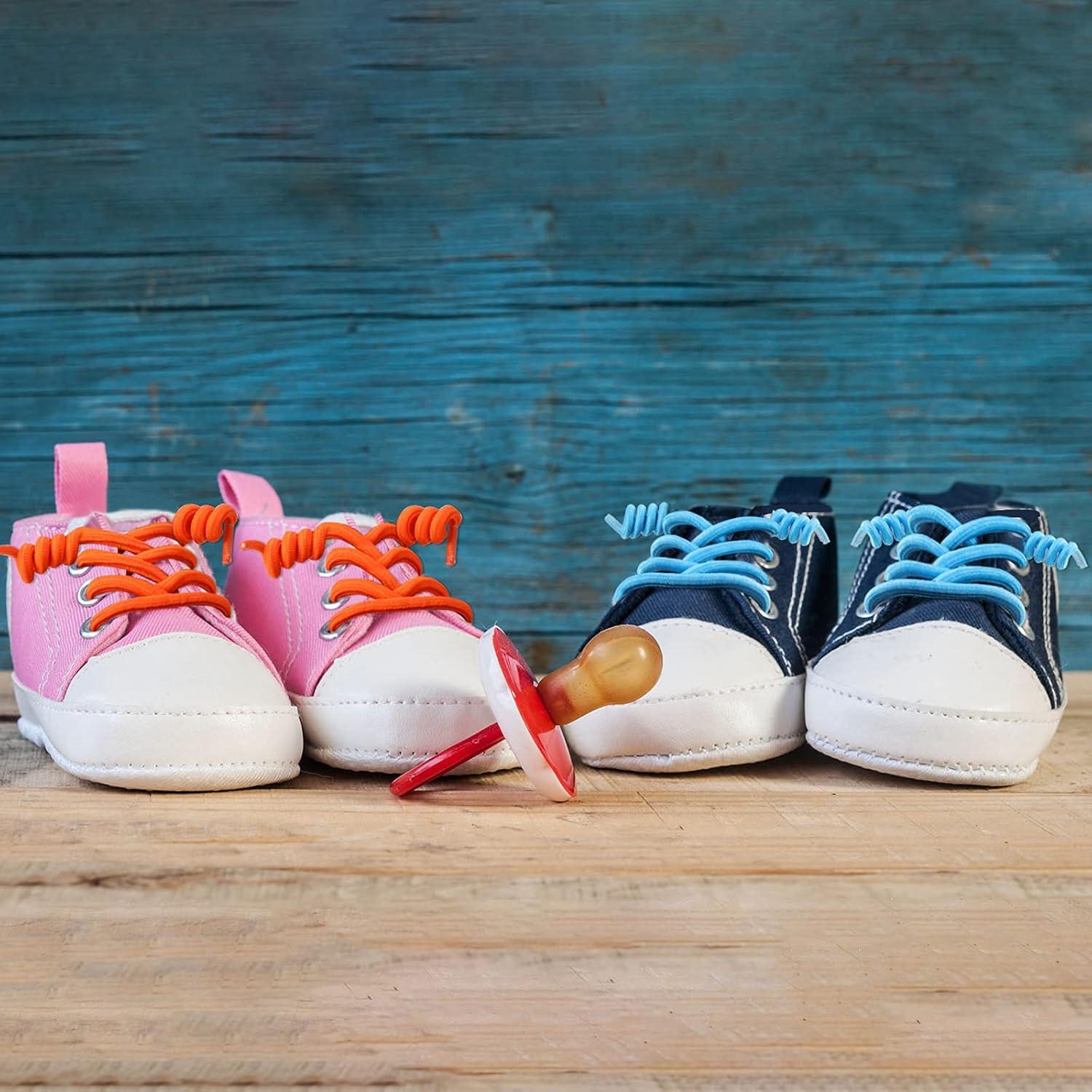 Cintas de Zapatos Elásticas Curly WILLBOND 18 Pares Multicolor