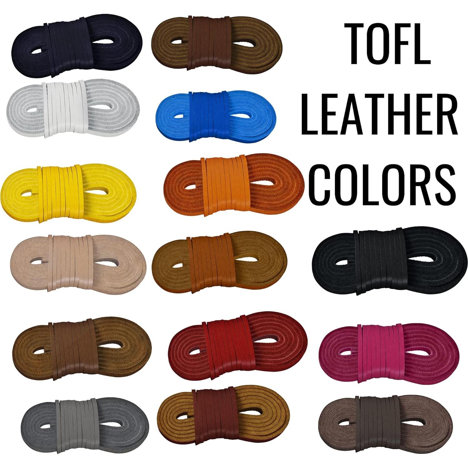 Cuerdas de Botas de Cuero TOFL Marrón 182.88 cm 1/8" Grosor