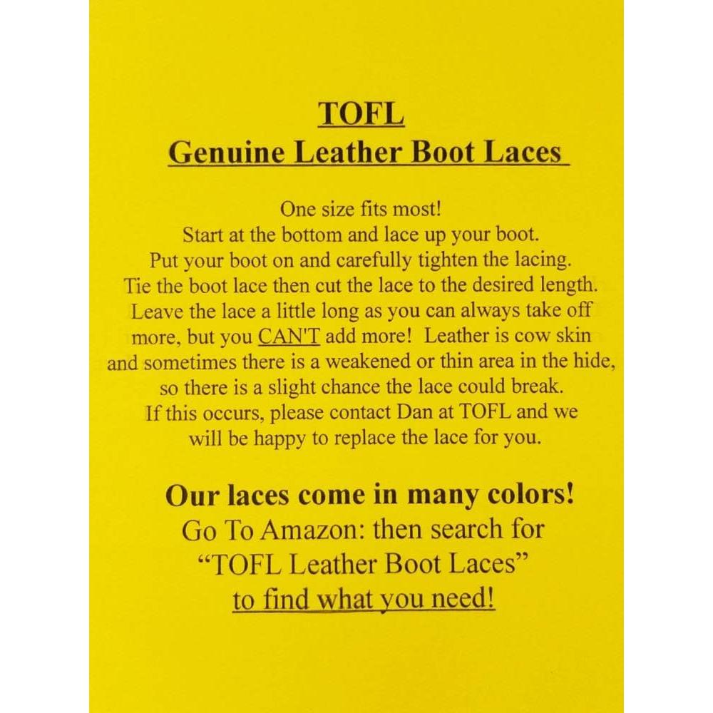 Cuerdas de Botas de Cuero TOFL Marrón 182.88 cm 1/8" Grosor