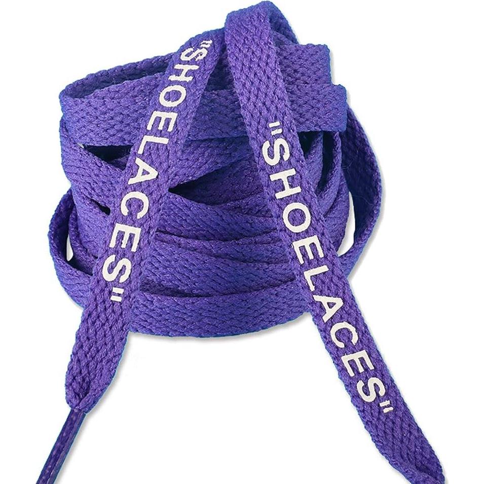 3 Pares de Cintas de Zapatos Planas 120cm Jurxy - Negro Blanco Púrpura