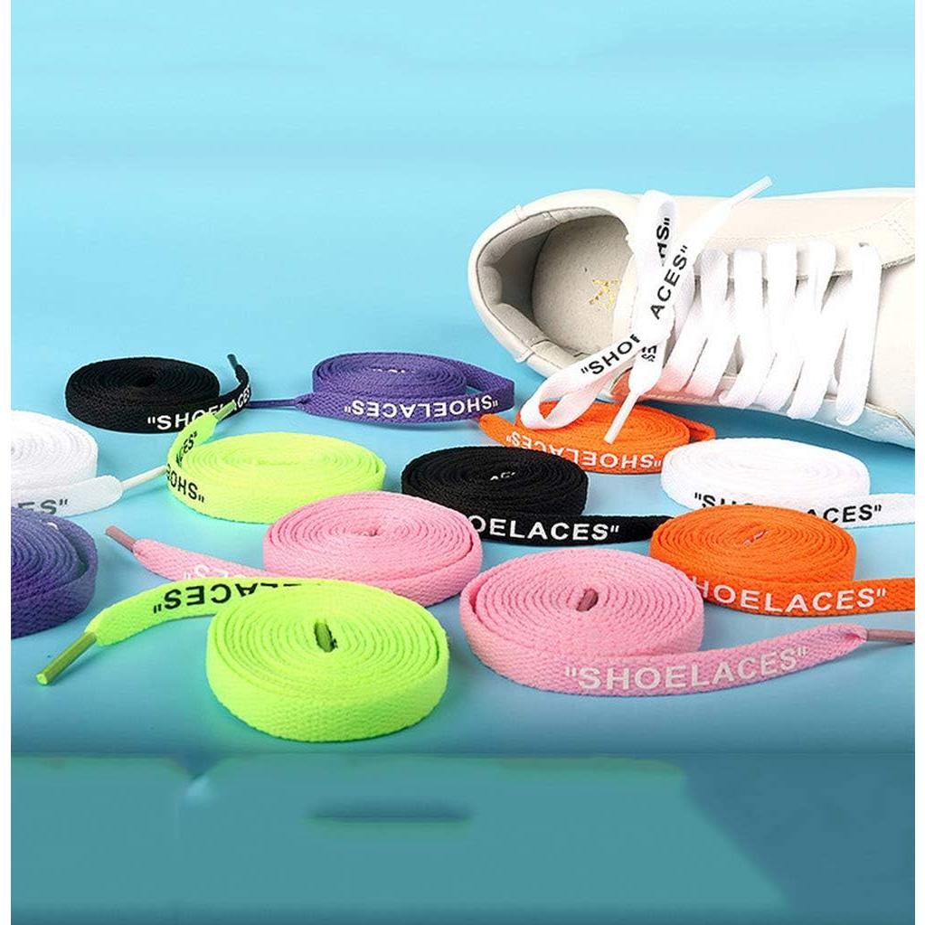 3 Pares de Cintas de Zapatos Planas 120cm Jurxy - Negro Blanco Púrpura