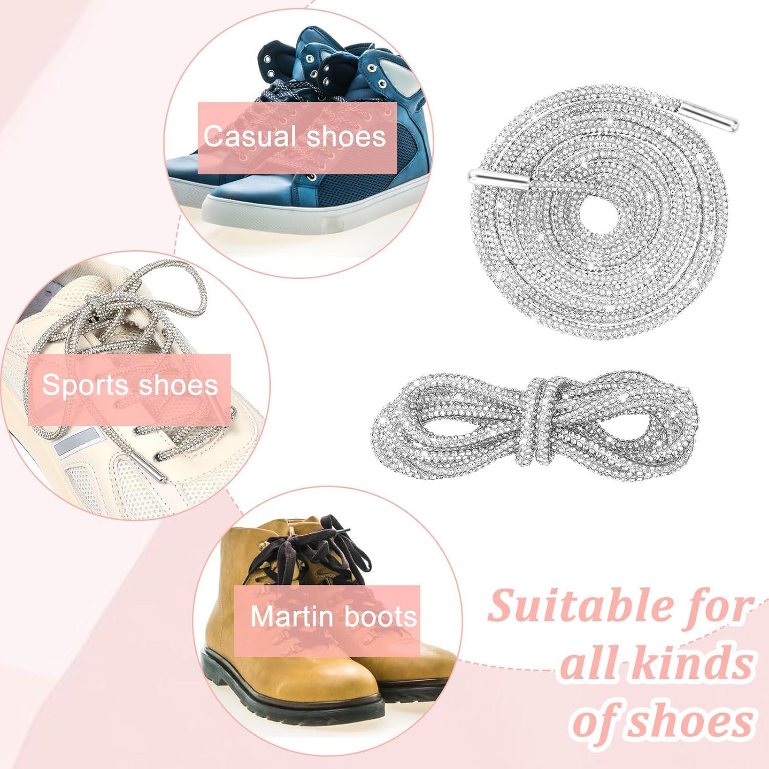 Cordones de Strass Brillantes Simarro 120cm Plateado 2PCS