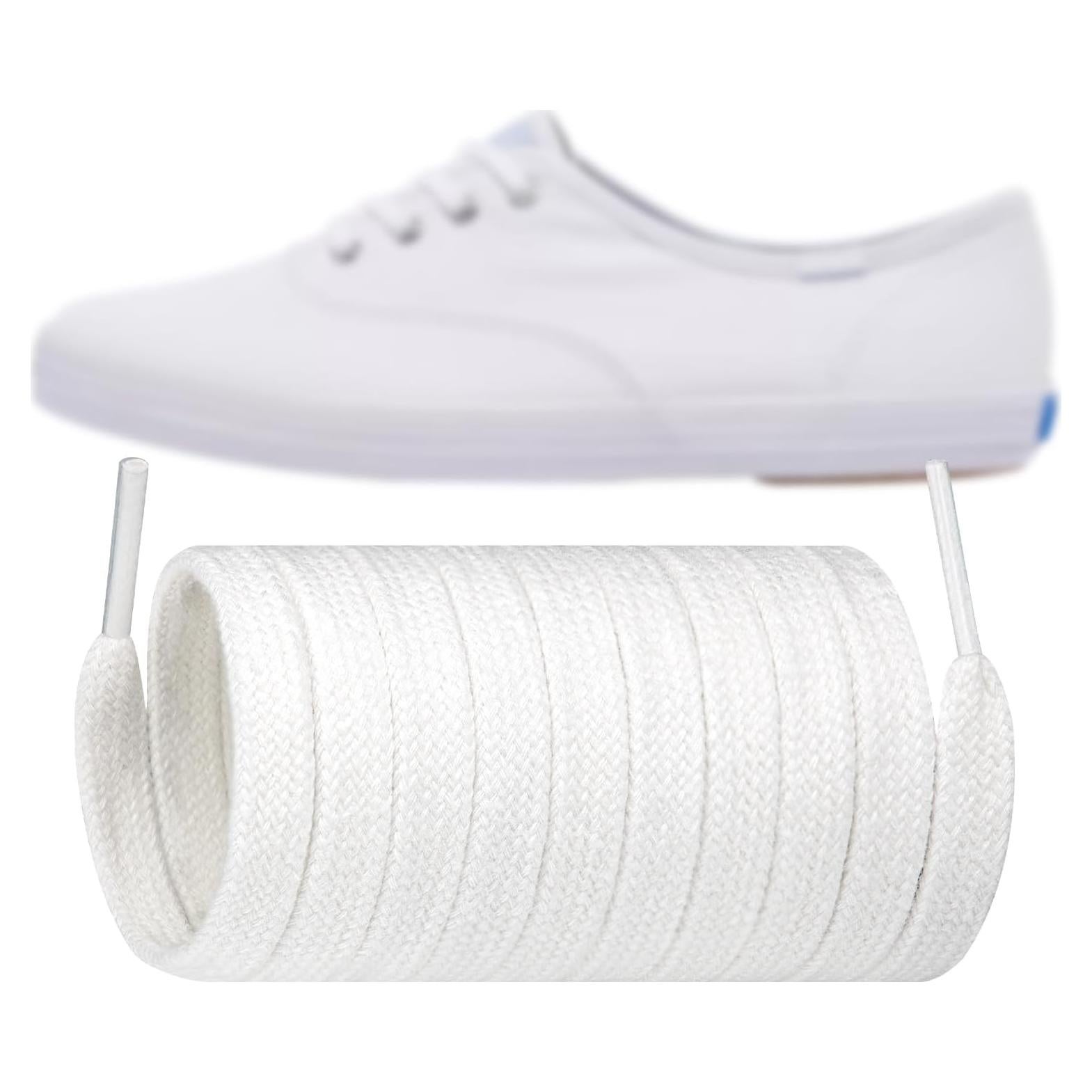 Cordoneras Planas de Algodón Keds Champion 96.5cm Blancas