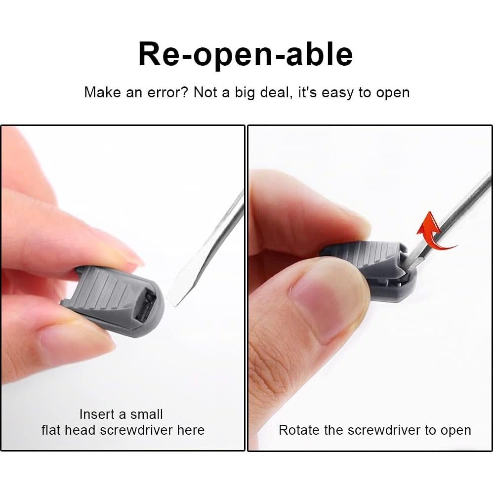 RJ-Sport 12 Puntas de Cuerda de Nylon Premium - Clips de Cremallera