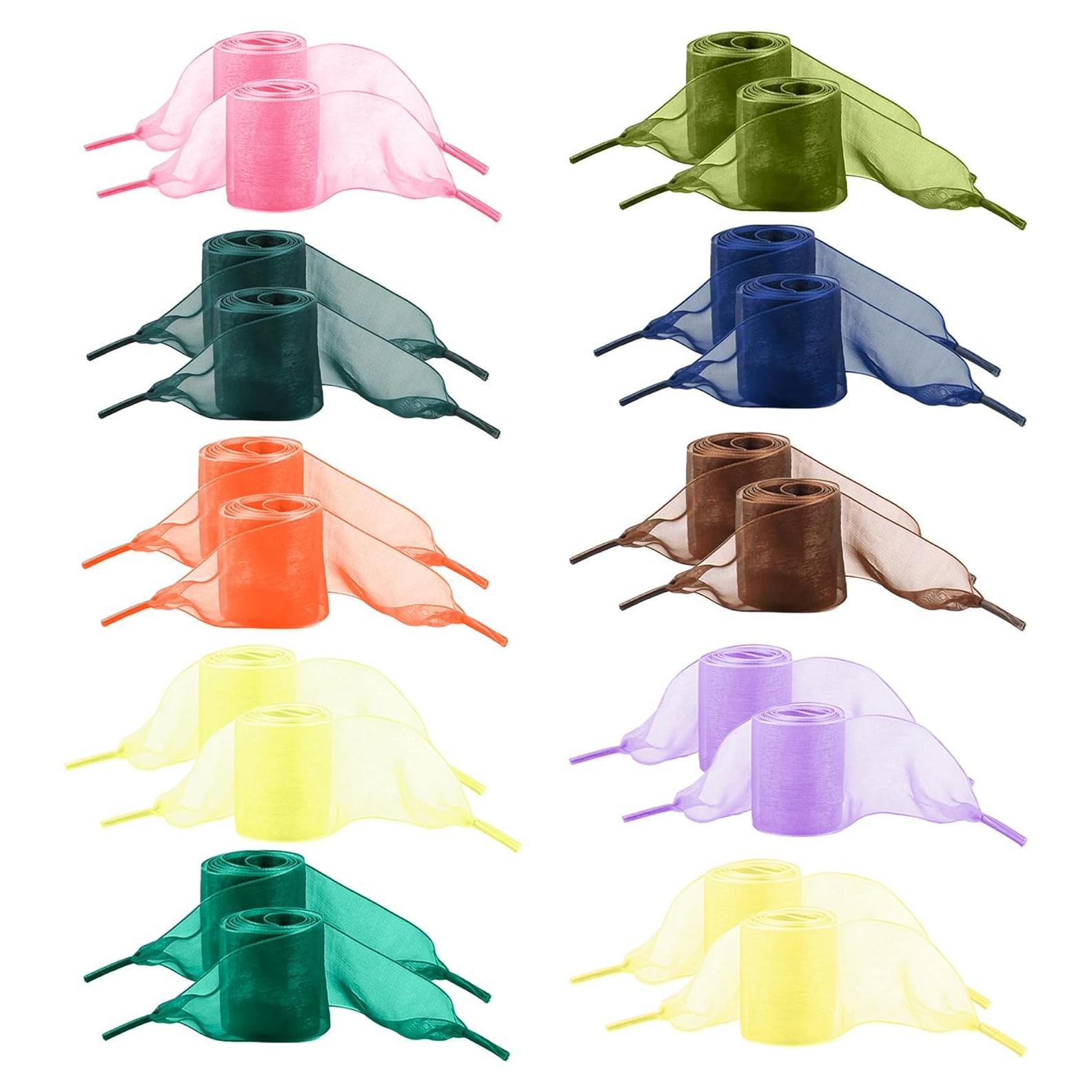 Cintas de Zapato de Seda Framendino - 10 Pares 119x4 cm