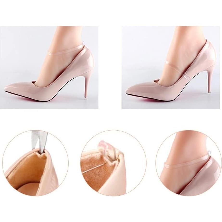 Correas Transparentes Antideslizantes para Tacones Altos - 2 Pares