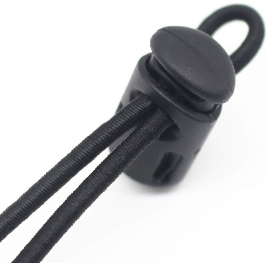 Bloqueos de Cuerda YaHoGa 25 pcs + 10 yardas Cuerda 3mm Negra