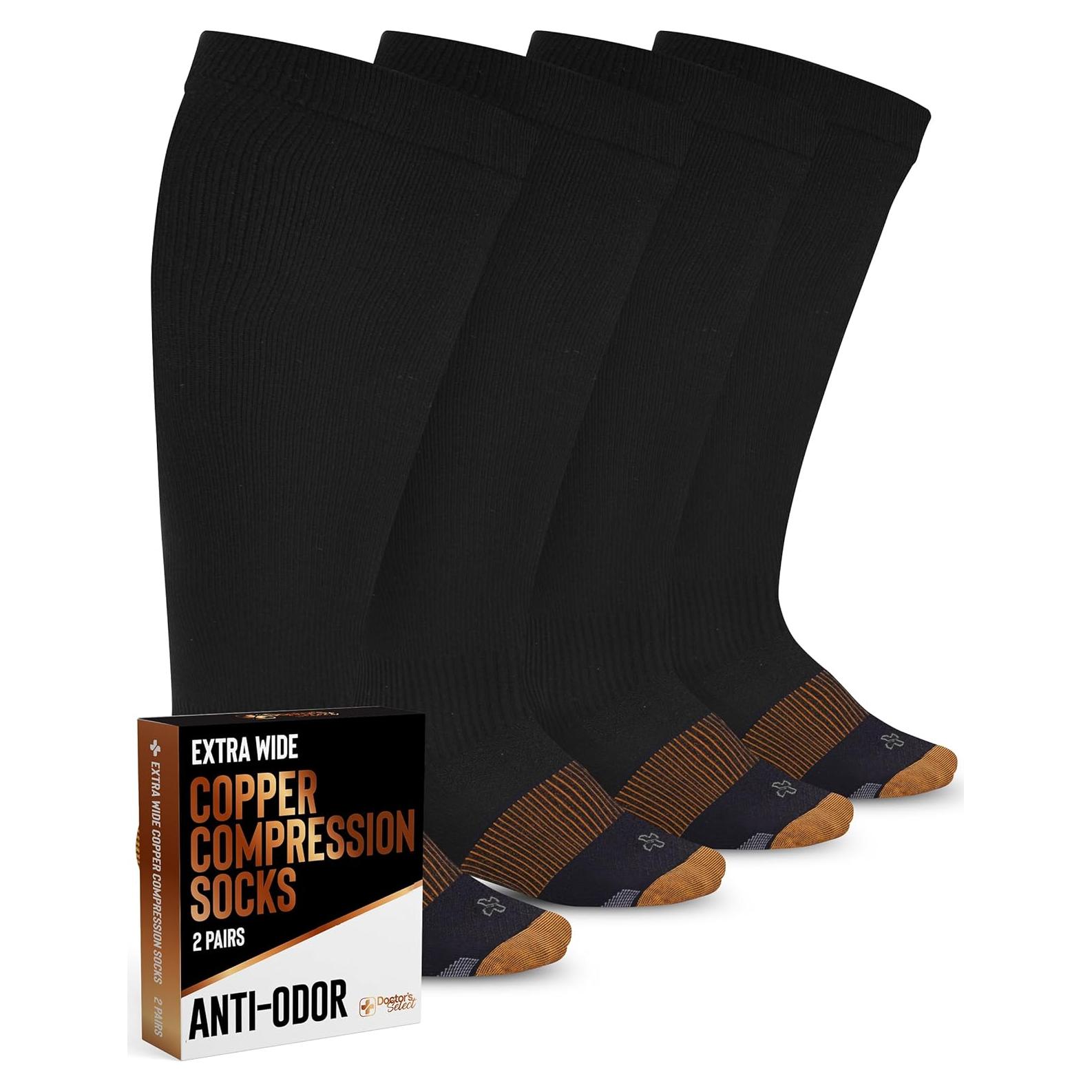 Calcetines de Compresión de Cobre Doctor's Select 3X Negro - 2 Pares