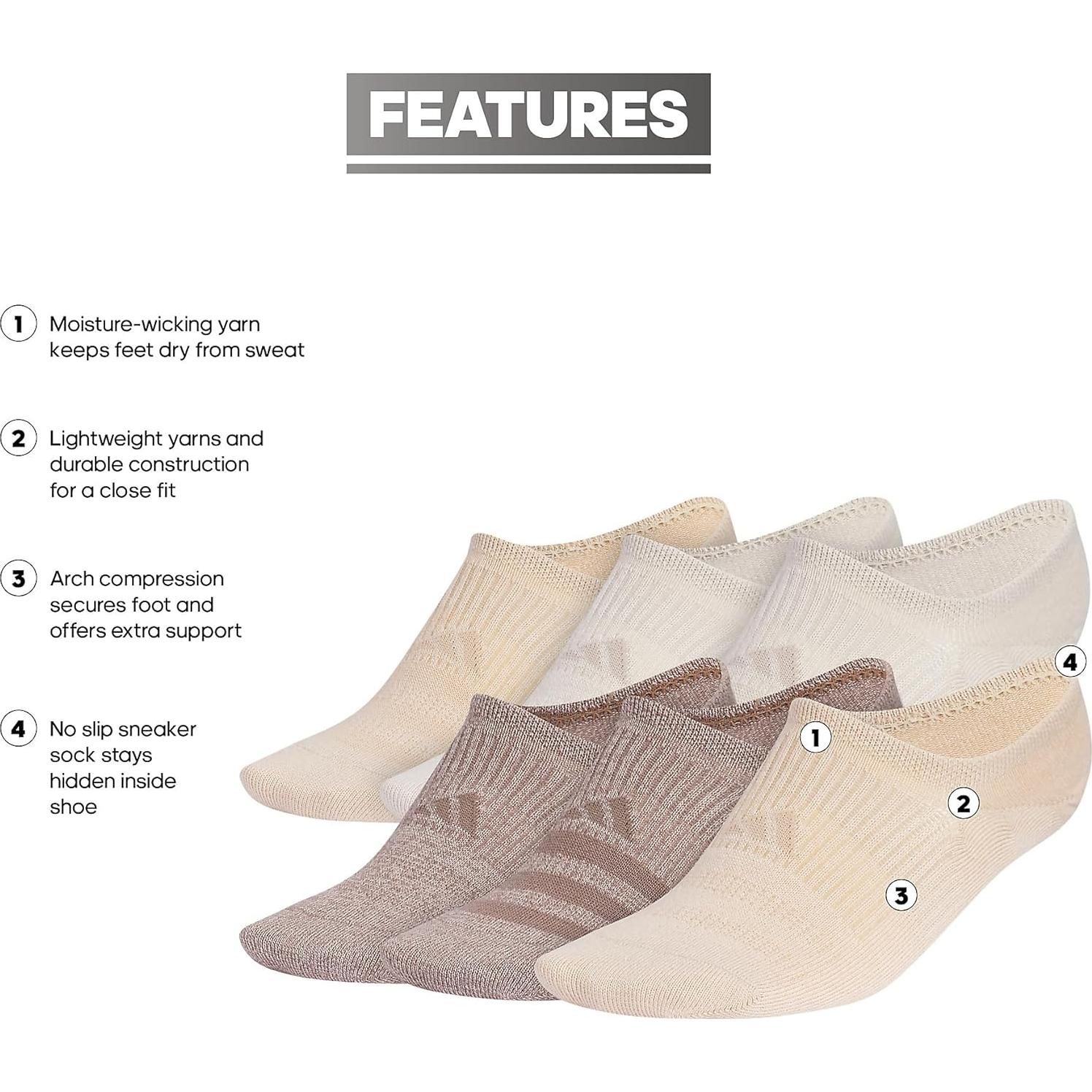 Calcetines Invisibles Adidas Superlite 3.0 6-Pack Mujeres