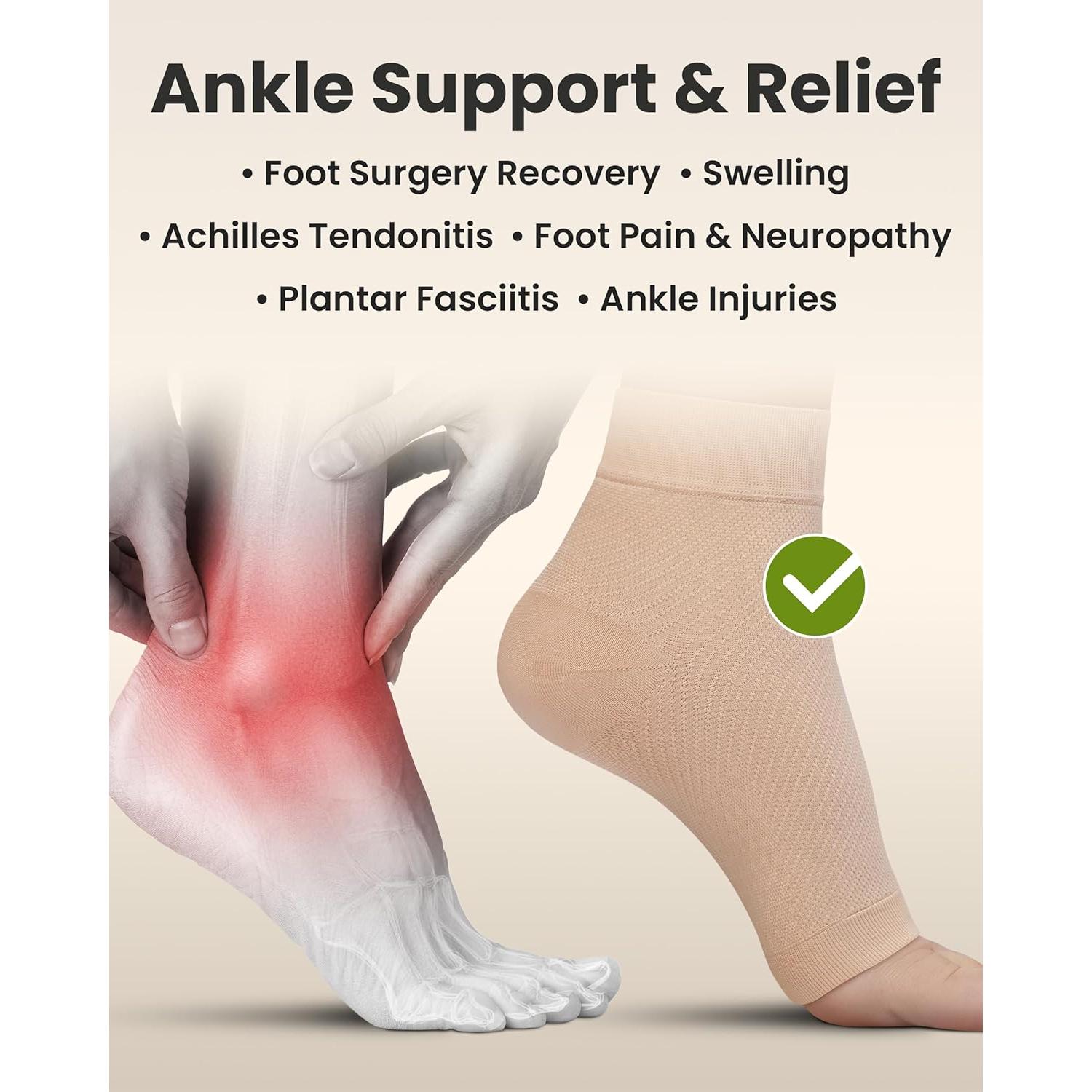 Manga de Compresión para Tobillo Kemford L 20-30mmHg Beige