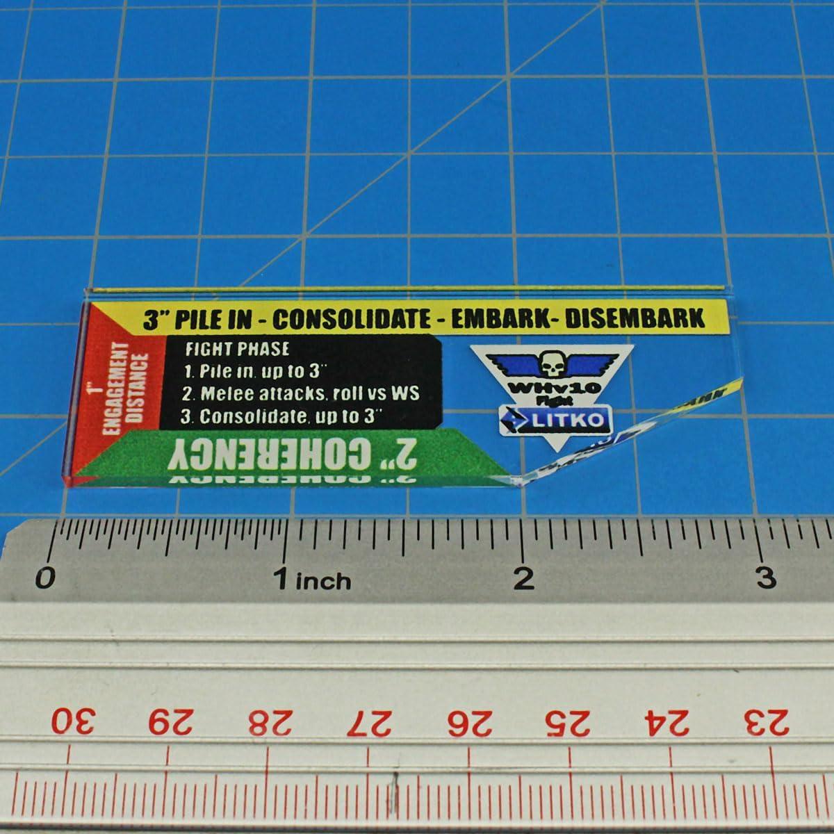 Juego de Medidores LITKO para Warhammer 40K 10ª Edición - 3 cm