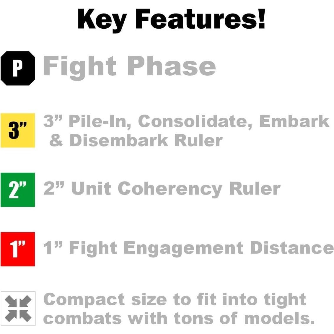 Juego de Medidores LITKO para Warhammer 40K 10ª Edición - 3 cm