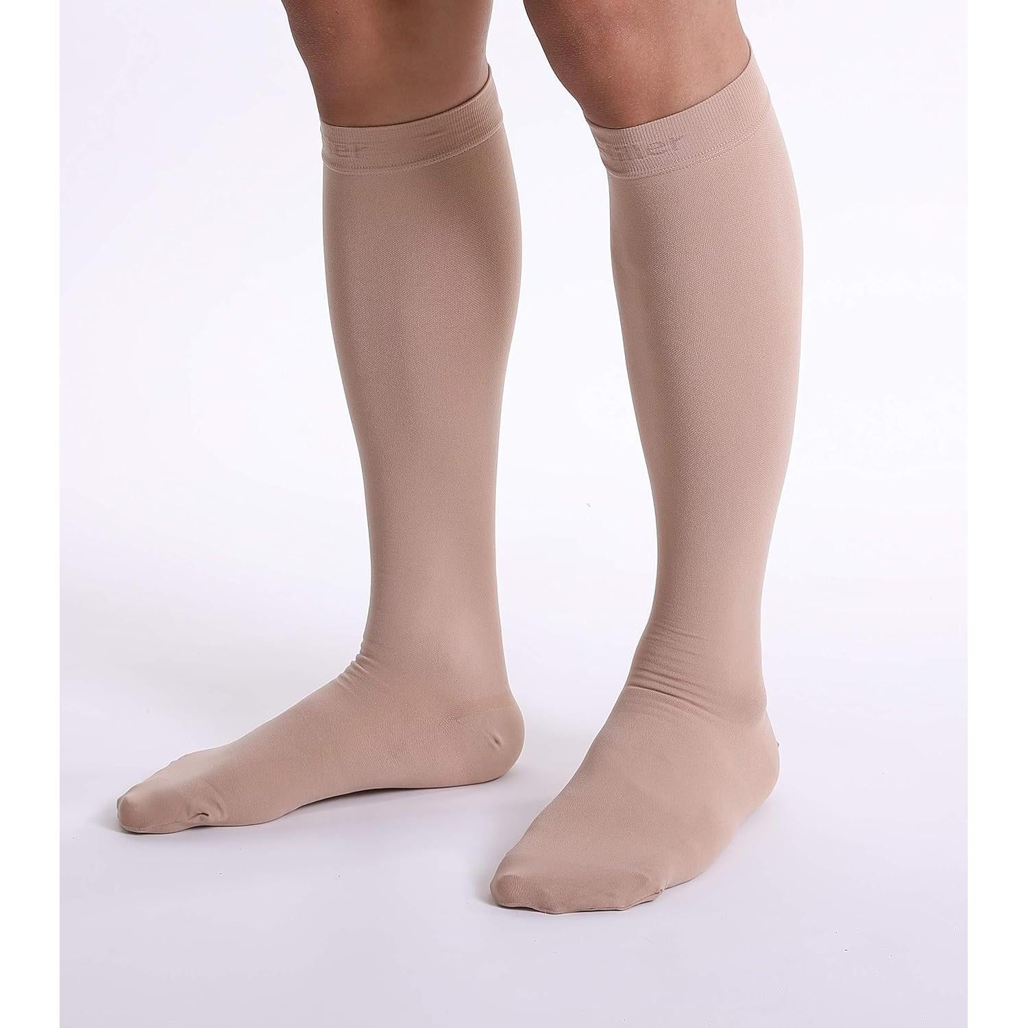 Calcetines de Compresión Doc Miller 15-20 mmHg Beige Grande