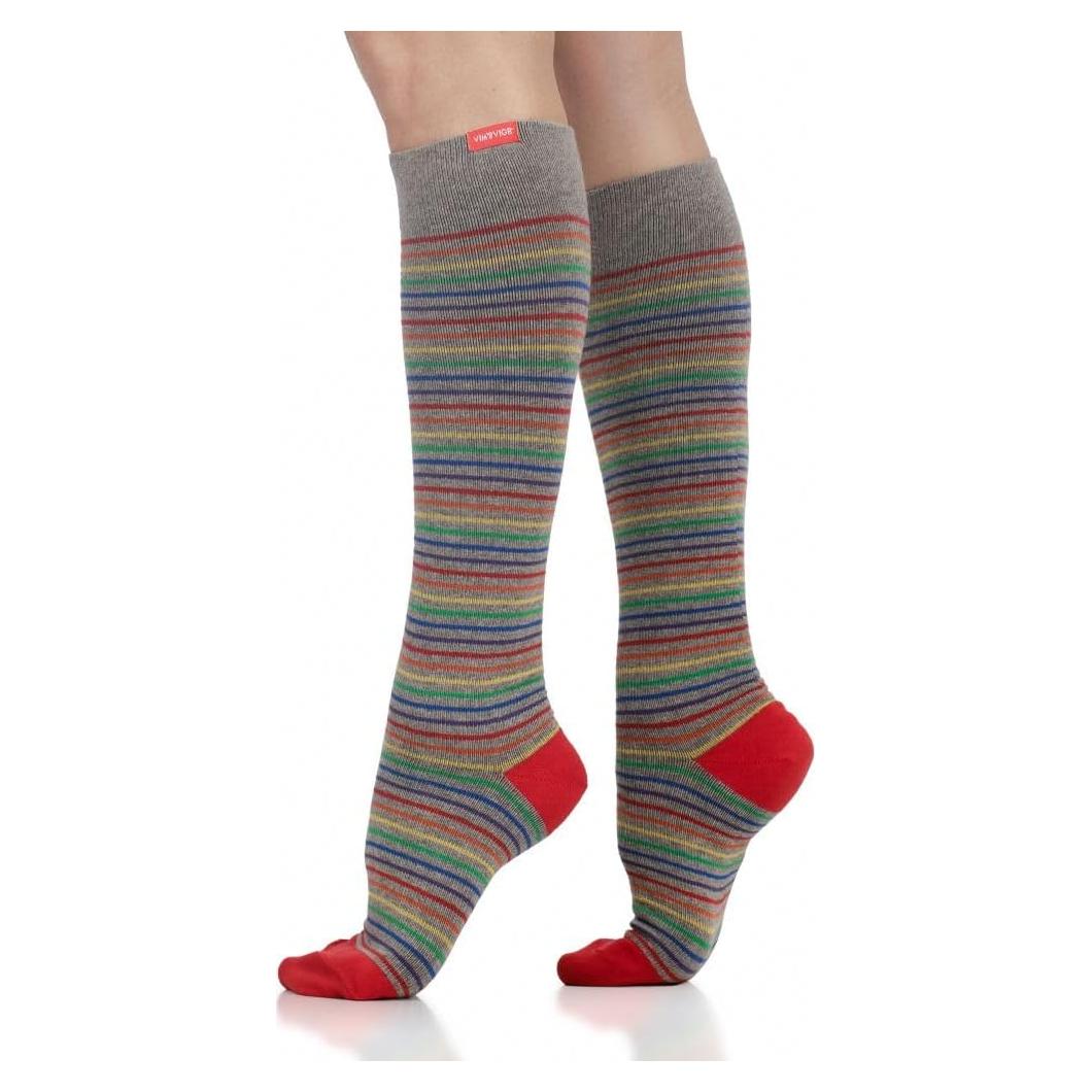 Calcetines de Compresión VIM & VIGR Algodón 15-20 mmHg Rayas