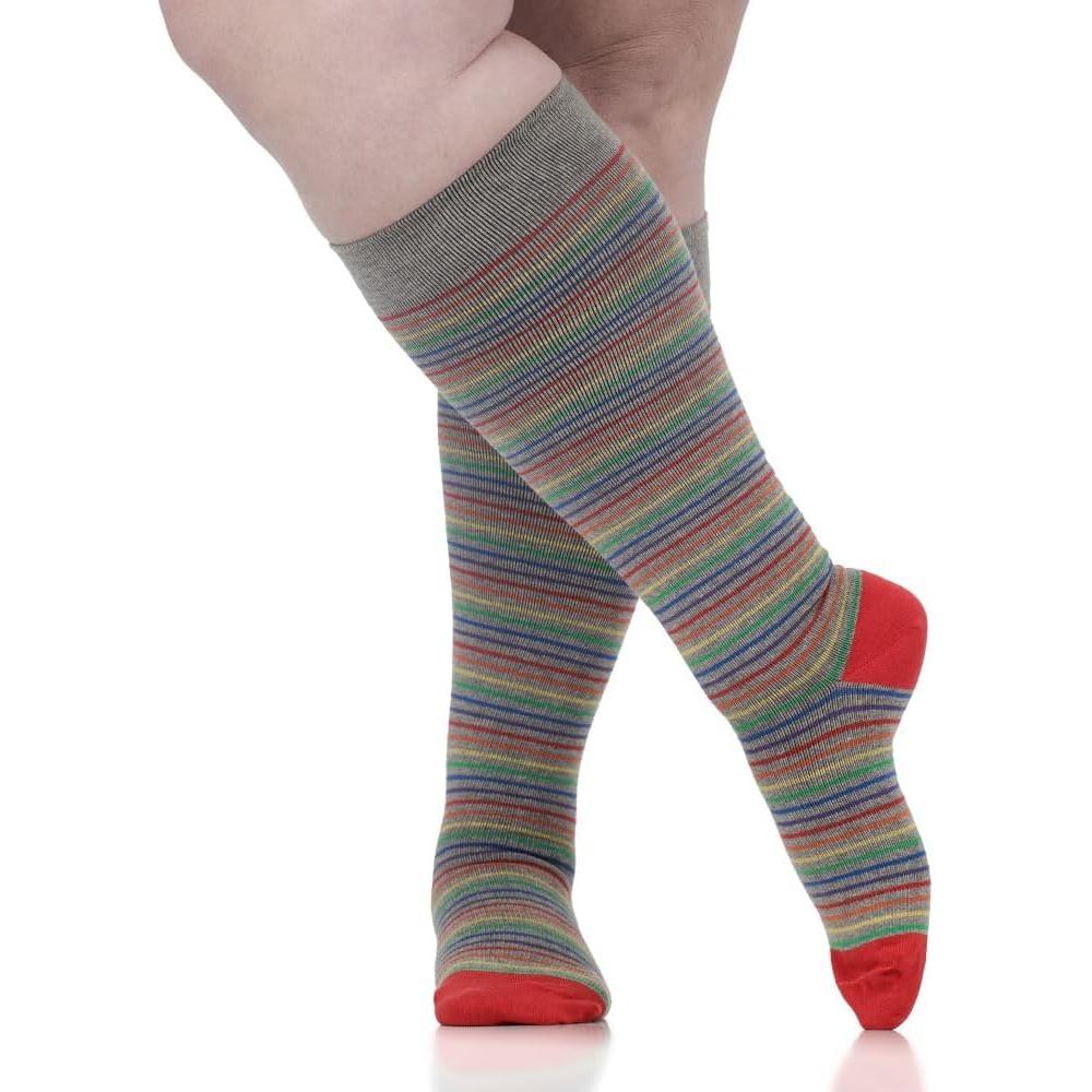 Calcetines de Compresión VIM & VIGR Algodón 15-20 mmHg Rayas
