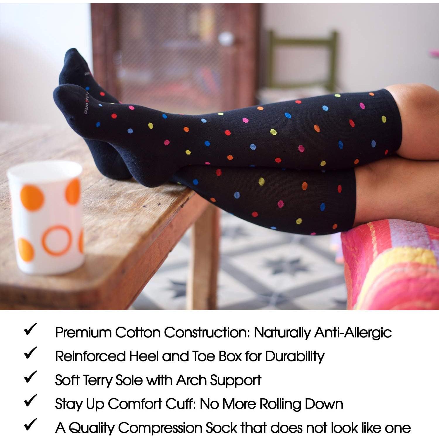 Calcetines de Compresión SocksLane Algodón Negro M/G 15-20 mmHg