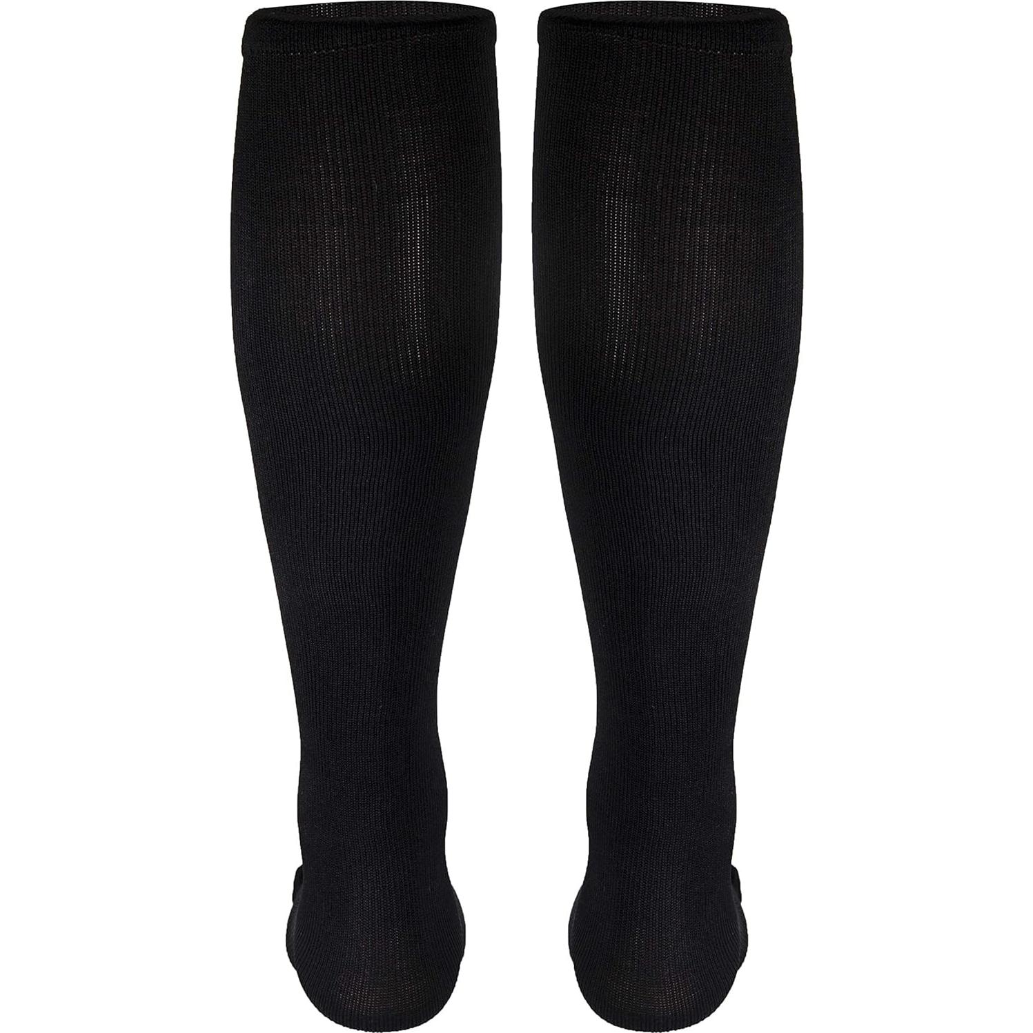 Calcetines de Compresión Truform 1954 para Hombre, 30-40 mmHg, Negro, Grande