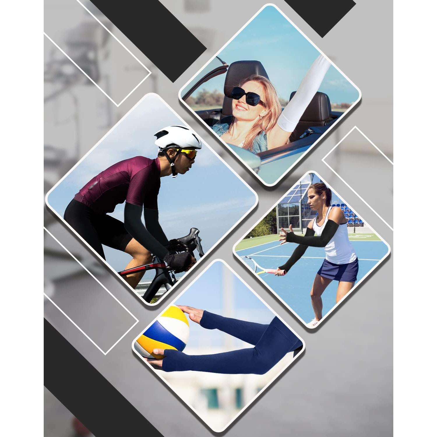 Mangas de Protección Solar UV Newbyinn 4 Pares Unisex