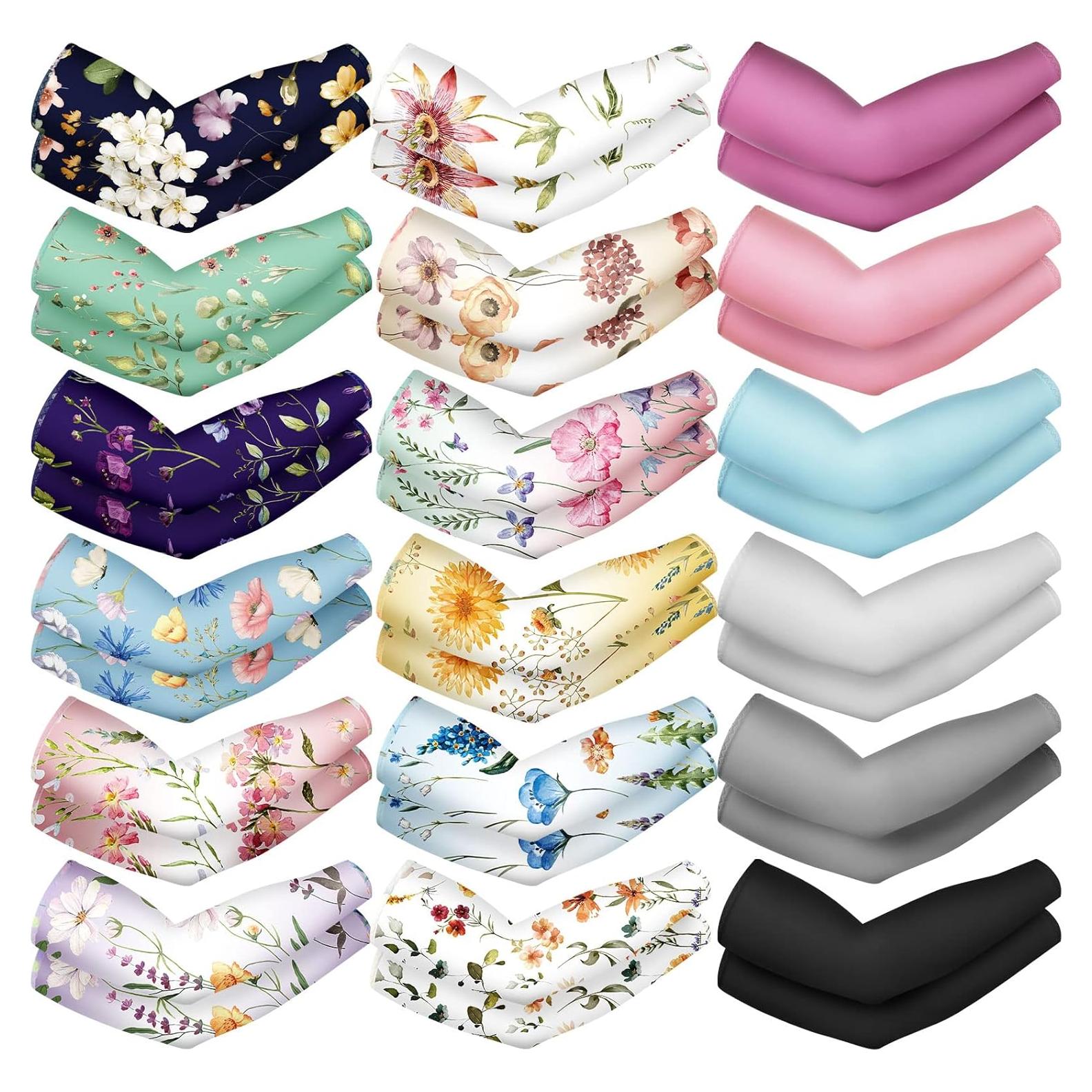 Mangas de Jardinería Jeyiour 18 Pares Protección Solar UV