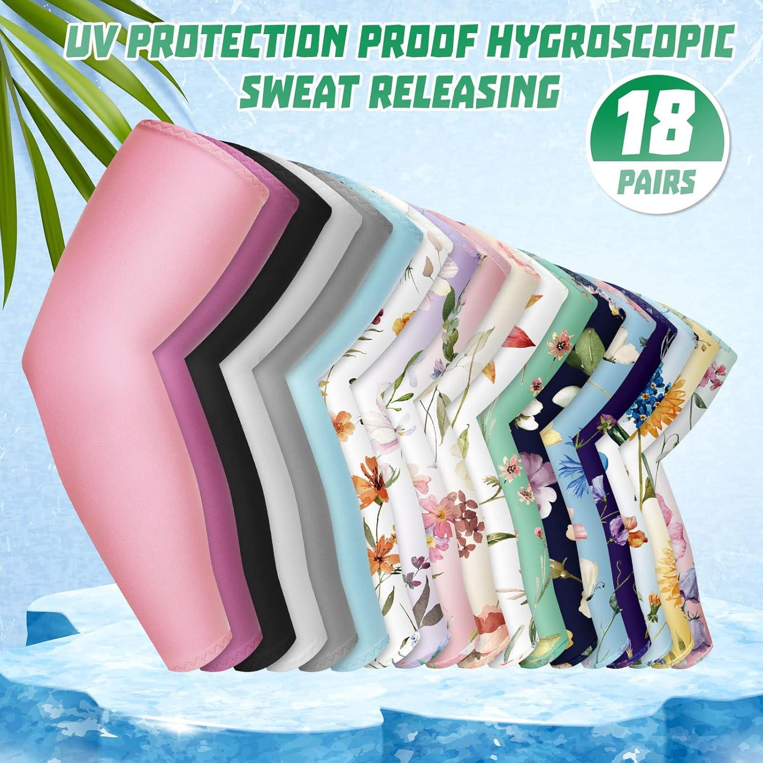 Mangas de Jardinería Jeyiour 18 Pares Protección Solar UV