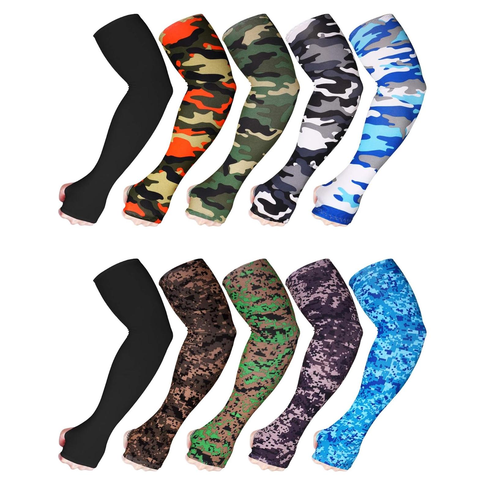 10 Pares Mangas Unisex Bememo para Brazos Protección UV